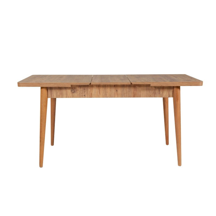 Hanah Home 0900 - 4 Conjunto Mesa y Sillas Extensible Pino Atlántico y Piedra Terciopelo